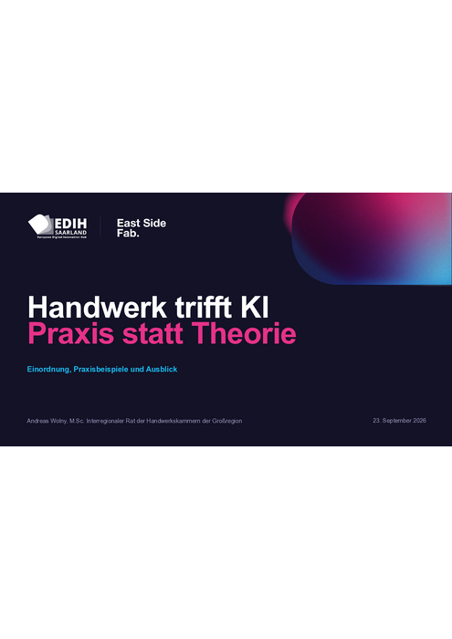 Keynote - Handwerk trifft KI